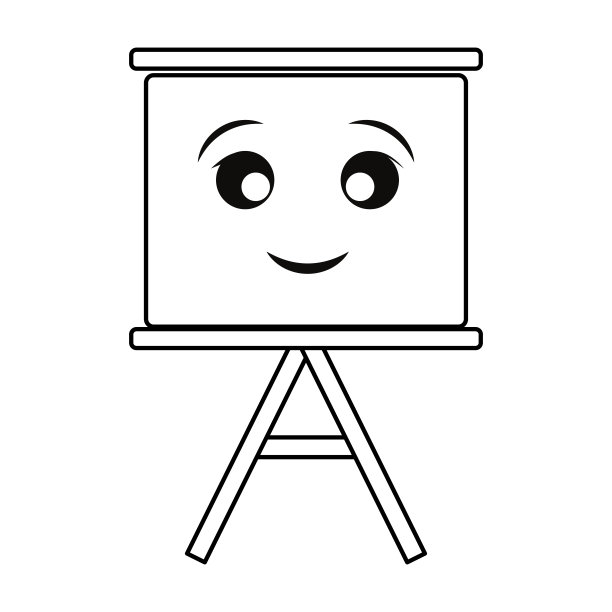 空白白板孤立微笑卡通图片下载