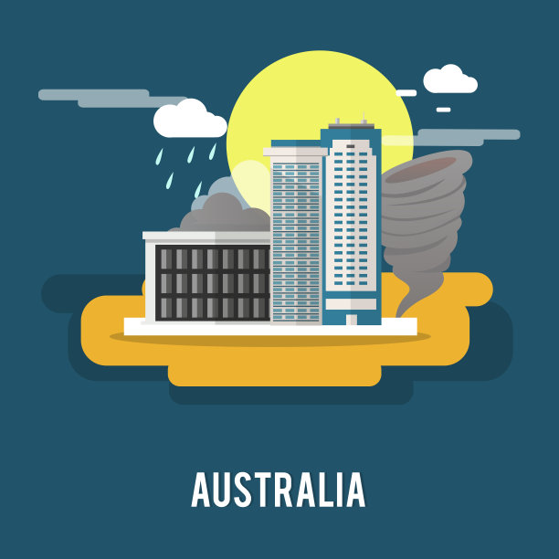 达尔文北领地澳大利亚历史名城插画设计图片下载
