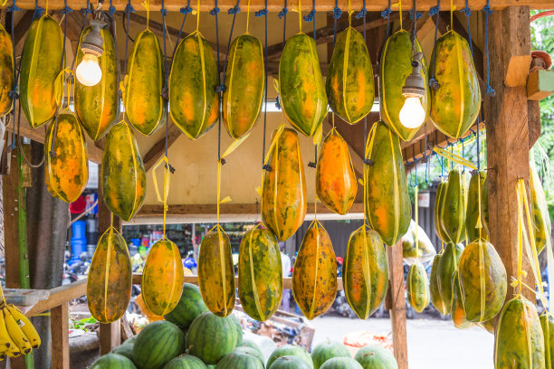 新鲜木瓜或木瓜图片下载