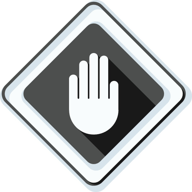 手挡ADS标志插图图片下载