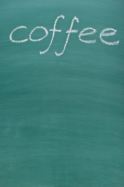 黑板上的咖啡题词图片下载