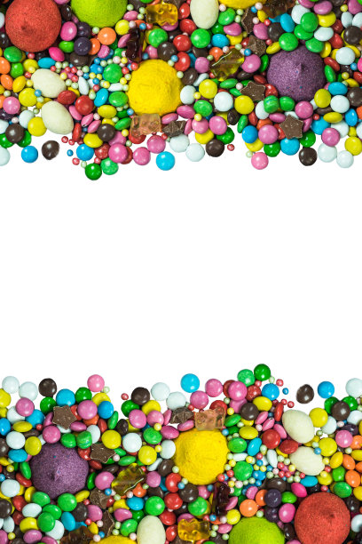 充满活力的糖果框架背景孤立在白色图片下载