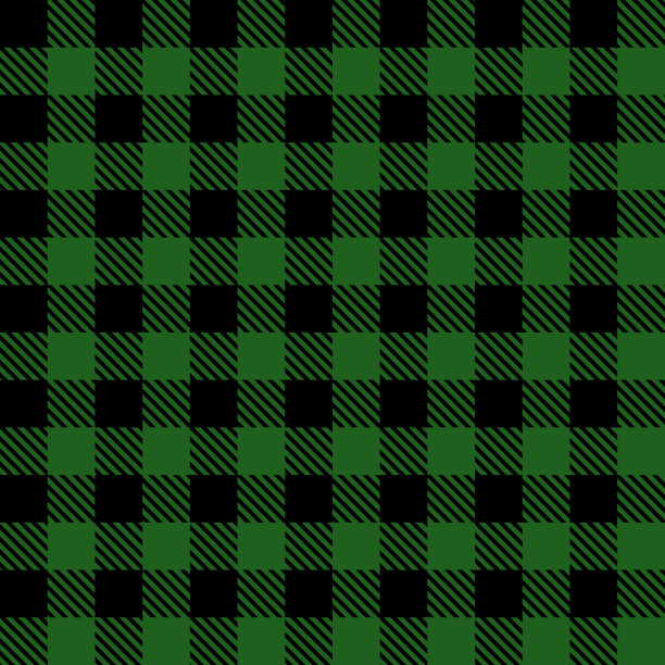 绿色伐木工布织物图案图片下载