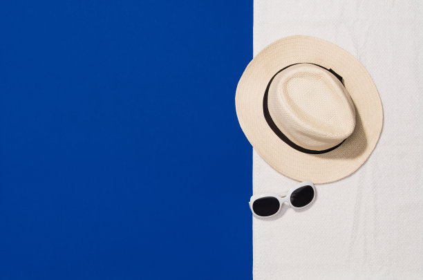 俯视图的夏季海滩图形上有力的粉彩背景图片下载