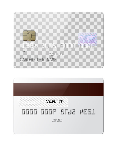 高度详细的现实光滑的信用卡图片下载