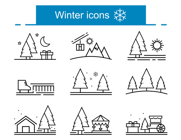 概述冬季图标系列图片下载