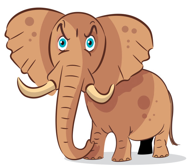 愤怒的大象图片下载