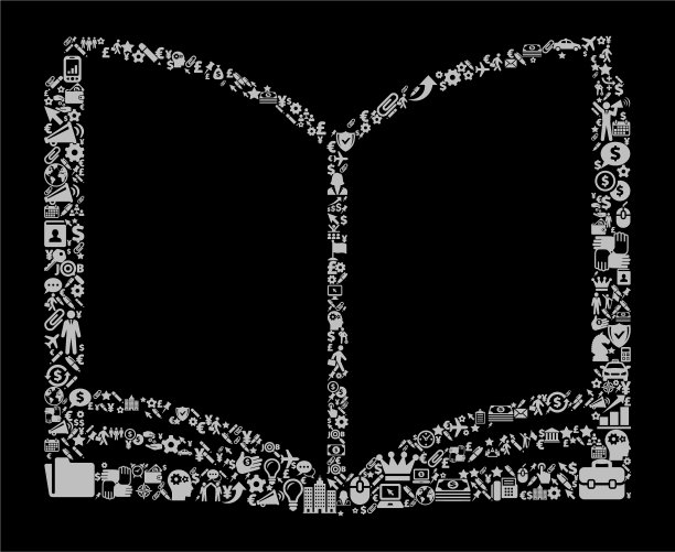 书图标商业和金融矢量图标模式图片下载