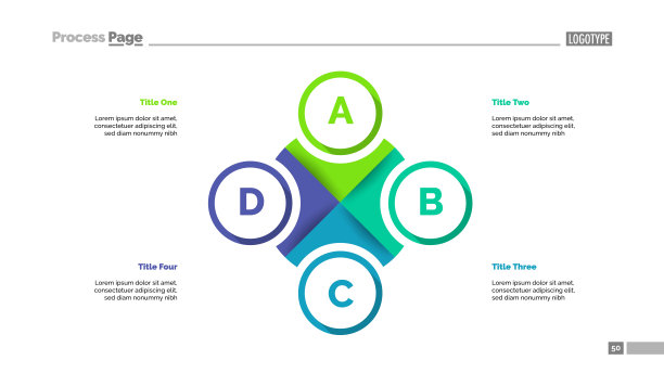 四元素饼图模板图片下载