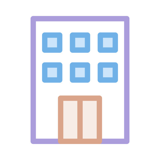 建筑细线矢量图标图片下载