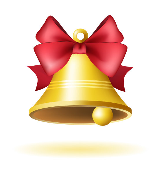 圣诞节的时间!白底上的钟图片下载