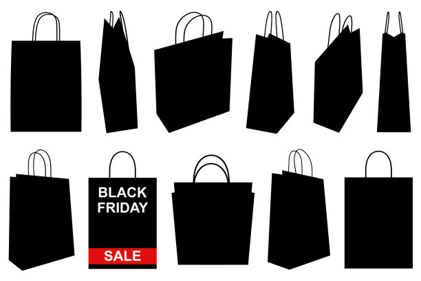 一套不同的购物袋图片下载