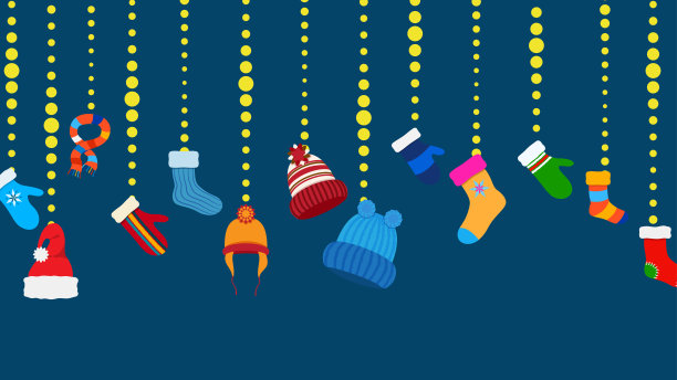 暖和的冬衣挂在球绳上图片下载