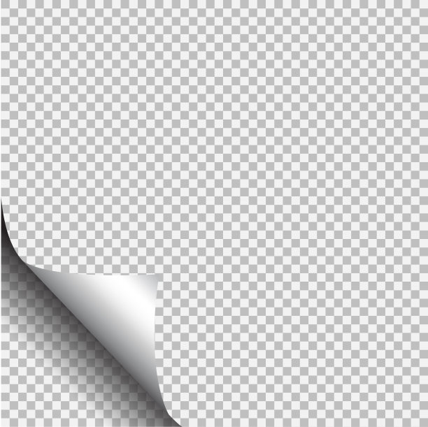 页卷与阴影在空白纸上图片下载