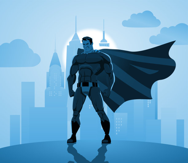 超级英雄在城市图片下载