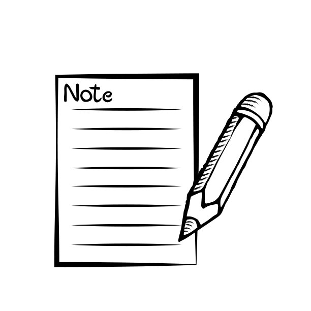 白底铅笔记事本。广告的模板。涂鸦风格的笔记本。图片下载