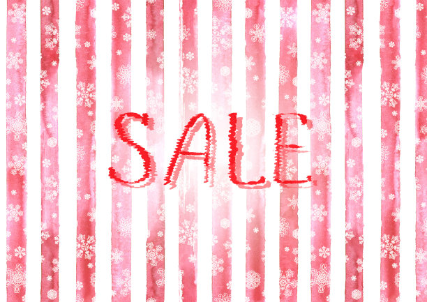冬季大减价红色背景图片下载