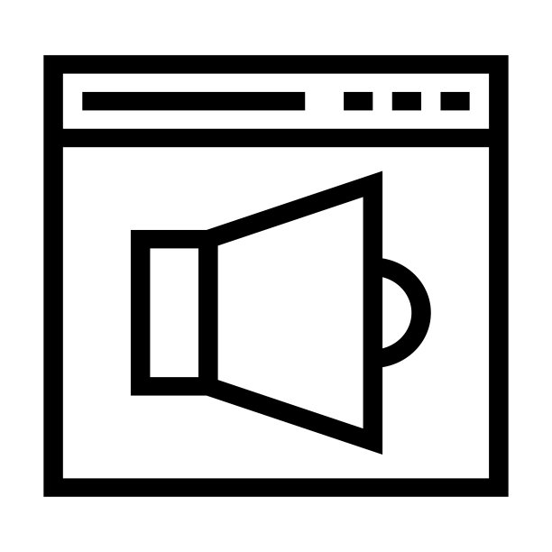 WEB SPEAKER细线矢量图标图片下载