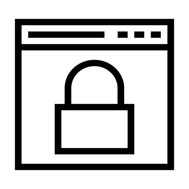 Web锁细线矢量图标图片下载