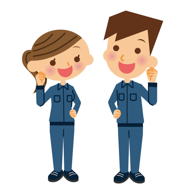 穿着工作服的男人和女人。图片下载