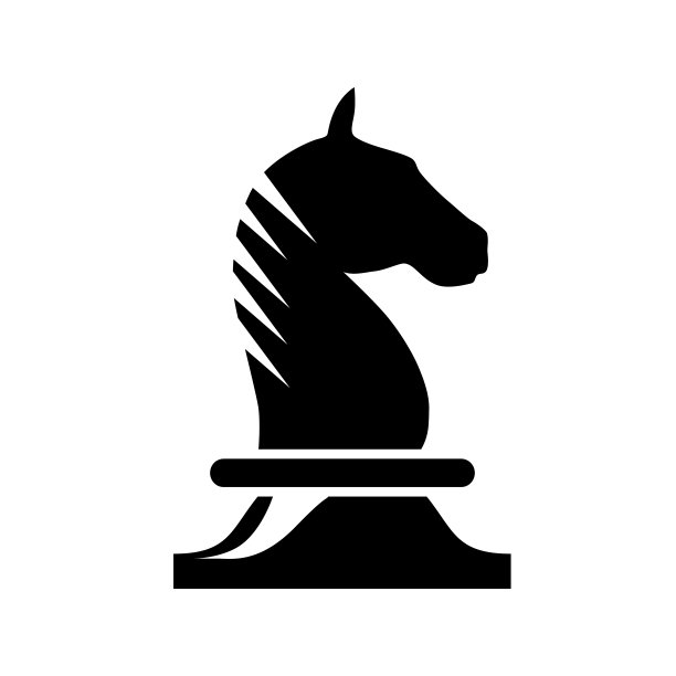 象棋马矢量标志素材图片