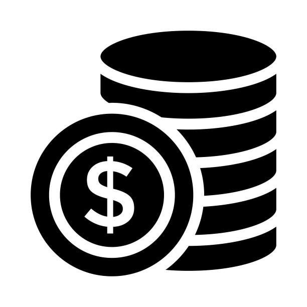 美元硬币细线矢量图标图片下载
