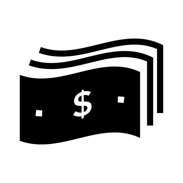 美元货币细线矢量图标图片下载