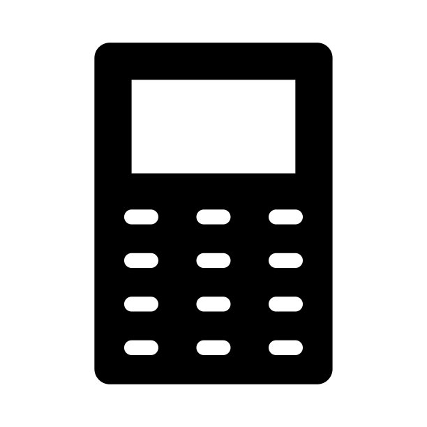 计算器细线矢量图标图片下载