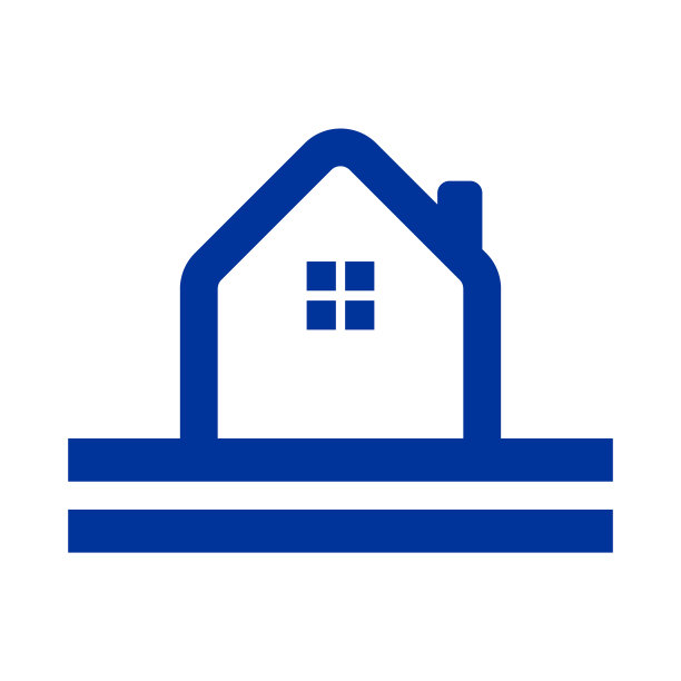 简单的道路边的家图标轮廓图片下载