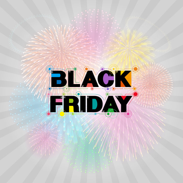 黑色星期五背景[烟火表演]图片下载