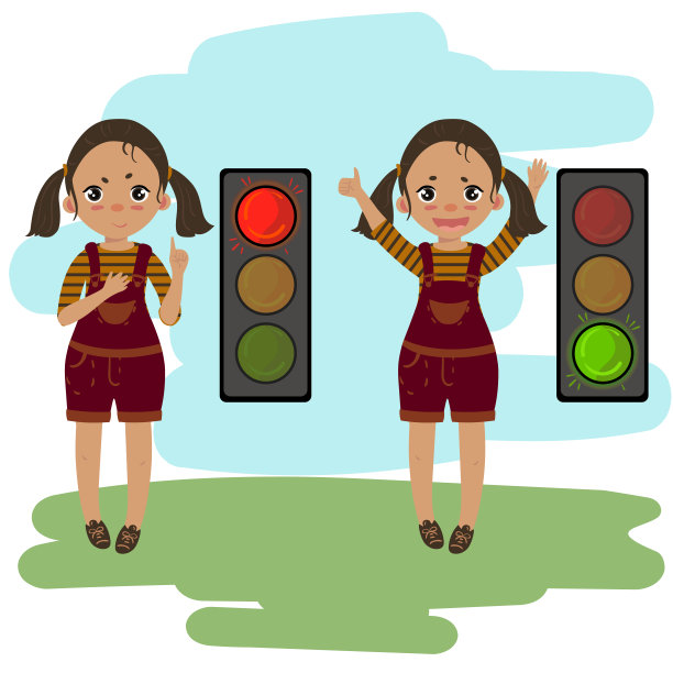 走路。不要走路的信号由女孩解释图片下载