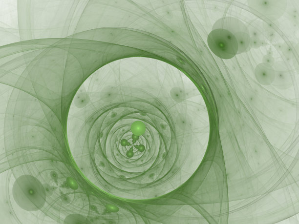 完美的抽象数字绿色背景。Vortextunnel, 3 d插图图片下载