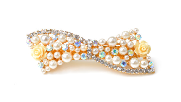 美丽的发夹珠宝在白色图片下载