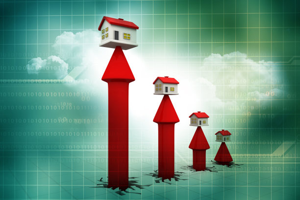 3d房子和箭头图图片下载