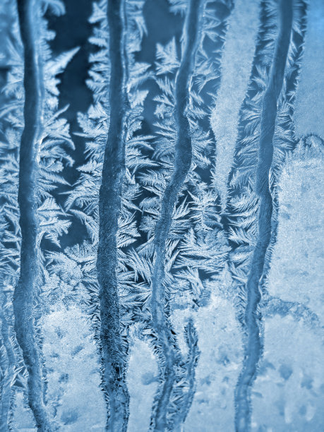 冰的自然模式特写在冬天的玻璃图片下载