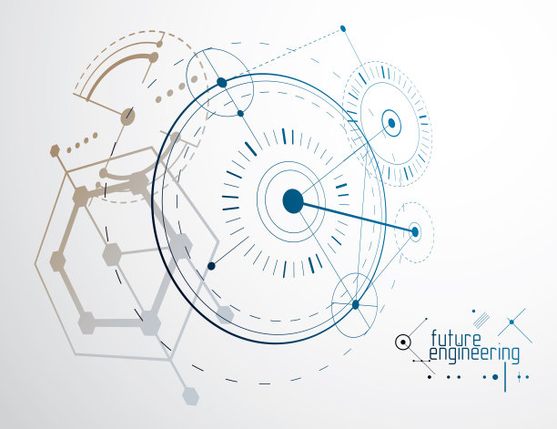 技术方案、抽象工程草案、平面及网页设计。向量图片下载