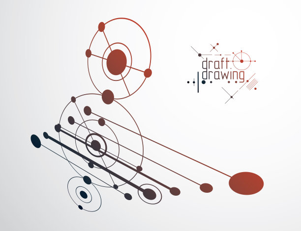 技术方案、抽象工程草案、平面及网页设计。向量图片下载