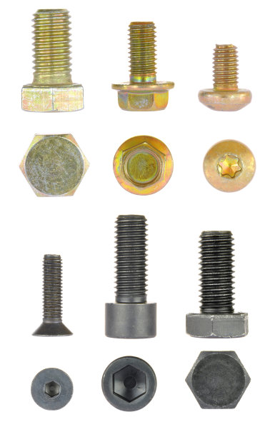 螺栓头隔离在白色背景上图片下载