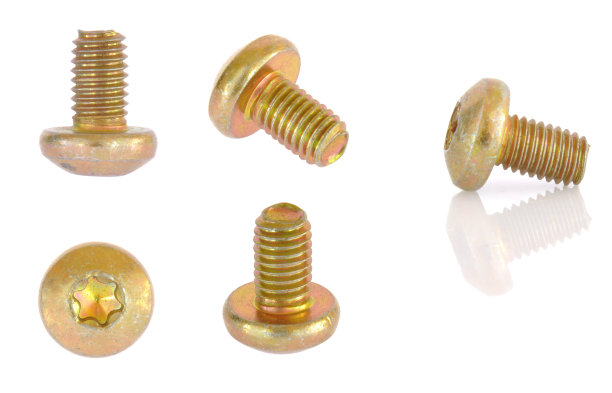 金属锌螺栓与torx驱动头隔离在白色背景图片下载