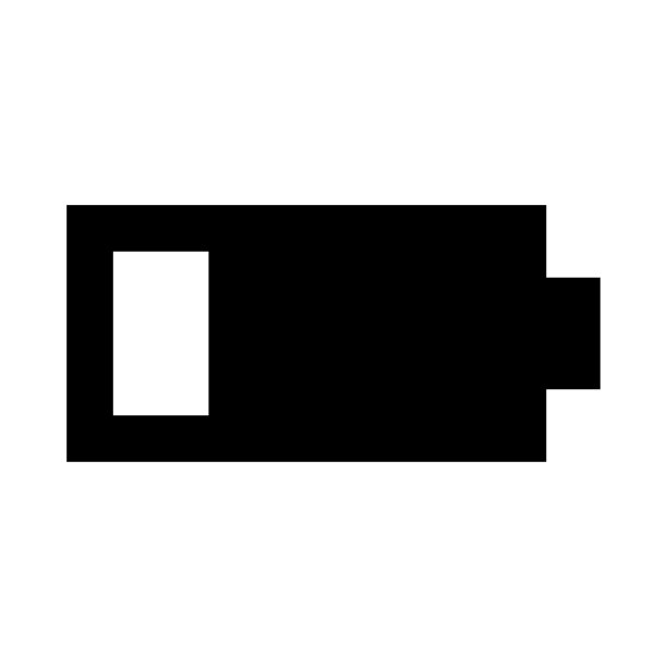 电池低细线矢量图标图片下载