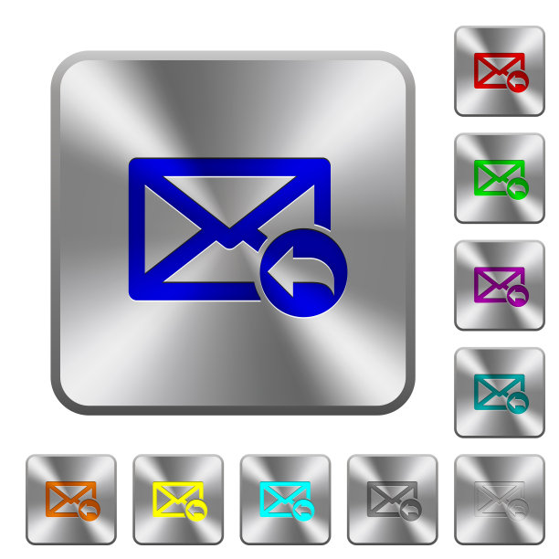 回复邮件的圆形方钢按钮图片下载