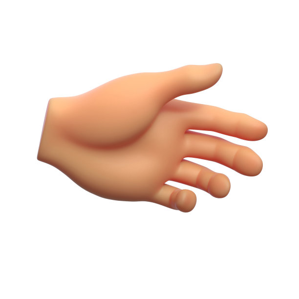 手3d插图孤立插图图片下载
