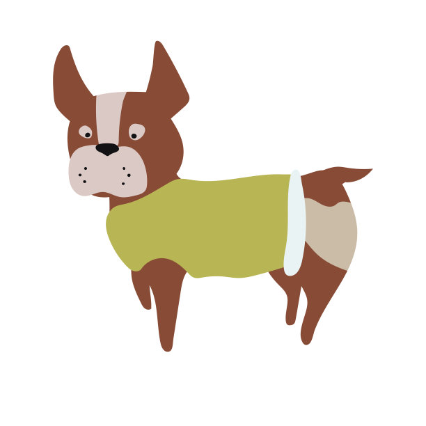 矢量插图的可爱的狗孤立在白色的背景图片下载