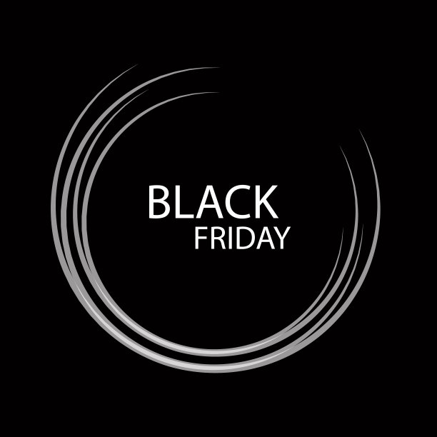 黑色星期五销售手工字体，书法花环和黑色背景的标志，横幅，标签，徽章，印刷品，海报，网页。矢量图图片下载