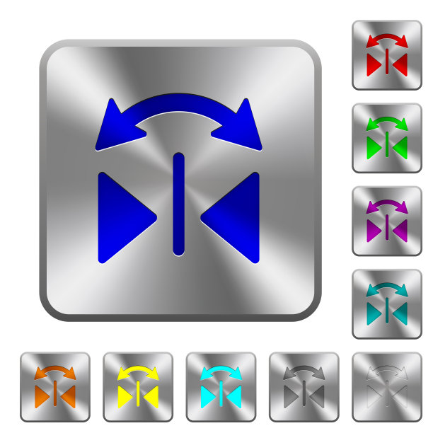 水平翻转圆形方形钢按钮图片下载