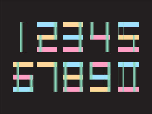 (元素)一套十个数从0到9，数平设计图片下载