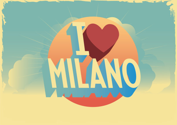 复古风格向量“我爱”城市明信片设计图片下载