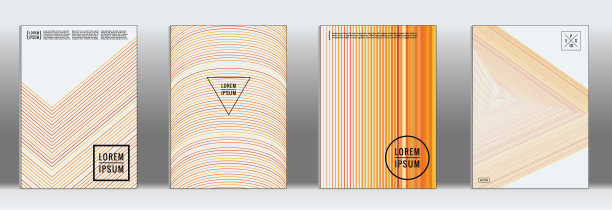 矢量几何线图案海报设计。图片下载