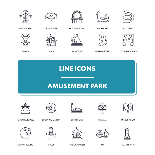 行图标集。游乐园图片下载
