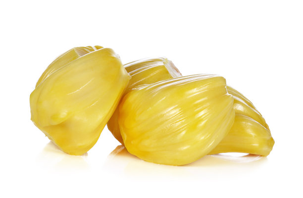 成熟的菠萝蜜孤立在白色背景上素材图片